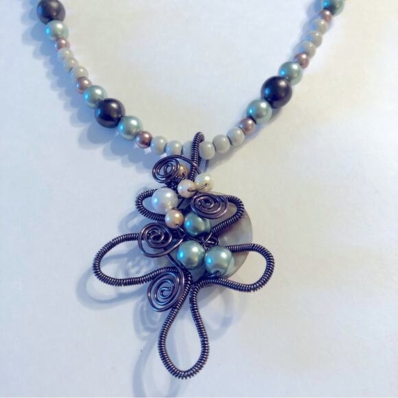 Artesian Jewelry Boho Handcrafted Necklace Hippie Statement Witchy Whimsygoth - Picture 3 of 7